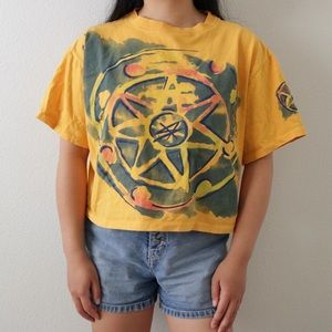 Yellow star boxy tee